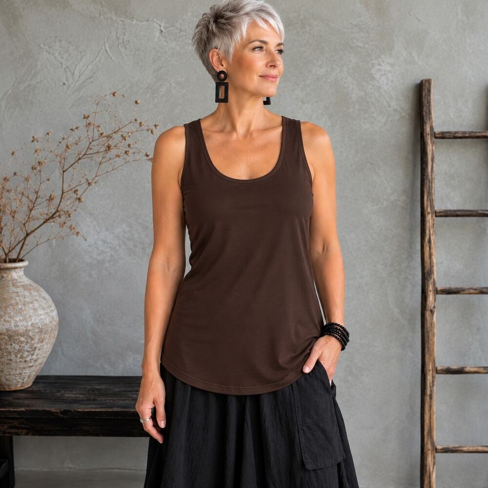 Chico's Brown Contemporary Basic Tank 1
